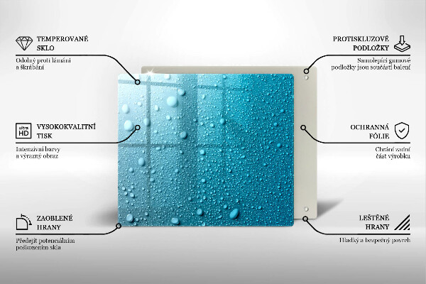 Skydd för induktionsspis unik Vattendroppar