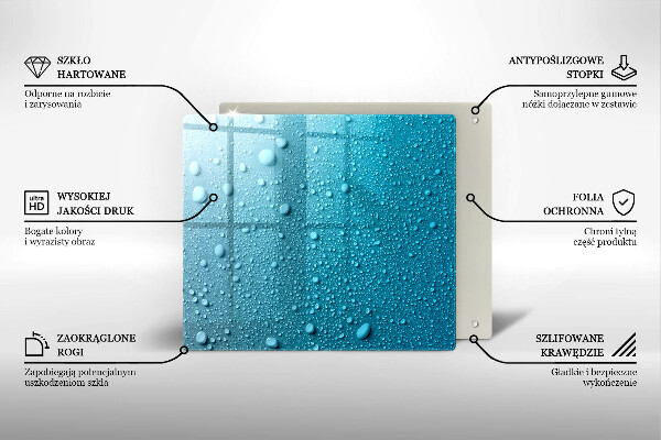 Skydd för induktionsspis unik Vattendroppar