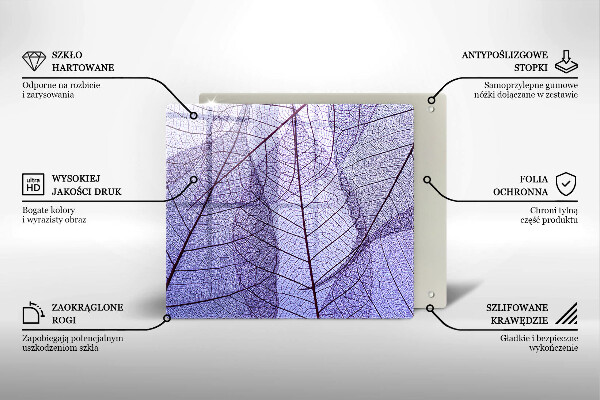 Skydd för induktionsspis unik Blad med ådror