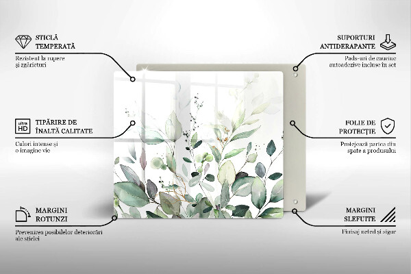 Skydd för induktionsspis unik Akvarellväxter