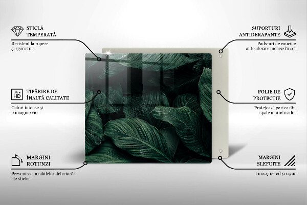Skydd för induktionsspis unik Mörka löv