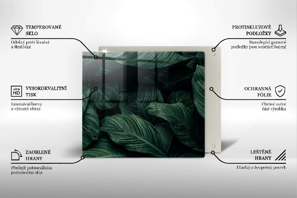 Skydd för induktionsspis unik Mörka löv