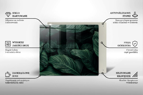 Skydd för induktionsspis unik Mörka löv