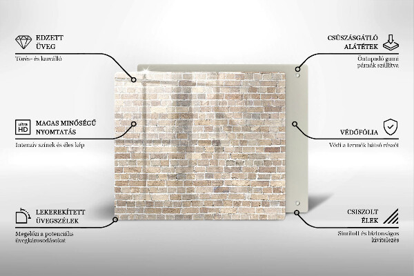 Skydd för induktionsspis unik Ljus tegelvägg