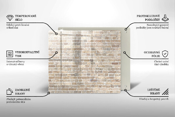 Skydd för induktionsspis unik Ljus tegelvägg