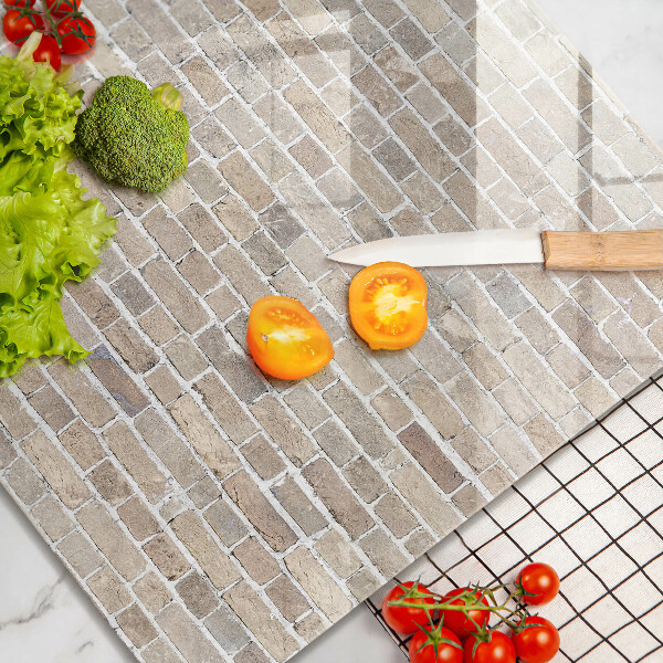 Skydd för induktionsspis unik Ljus tegelvägg