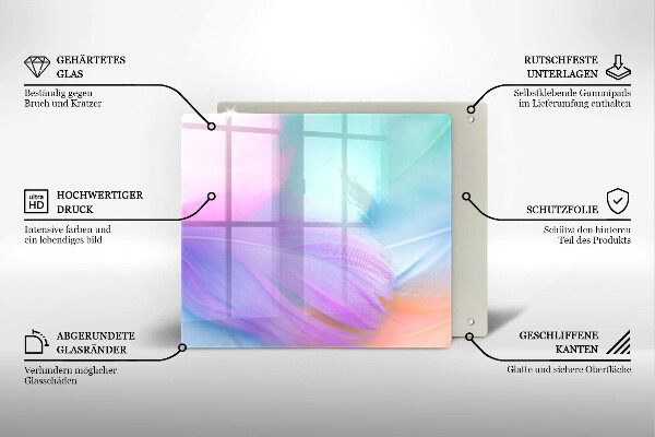 Kokkärlskydd unik Pastellfjädrar