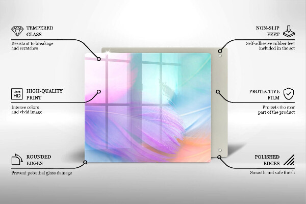 Kokkärlskydd unik Pastellfjädrar