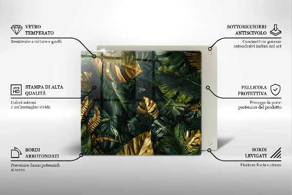 Kokkärlskydd unik Gyllene monstera blad