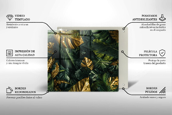 Kokkärlskydd unik Gyllene monstera blad