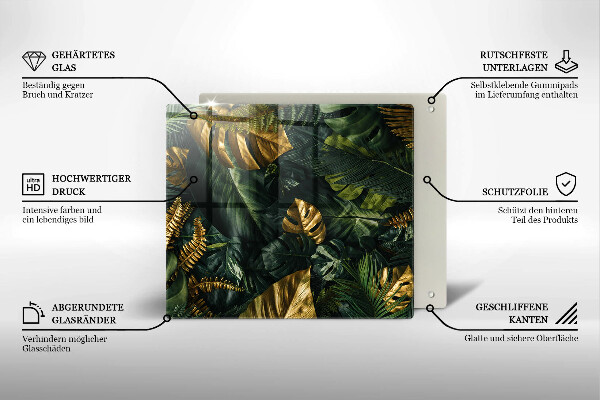 Kokkärlskydd unik Gyllene monstera blad