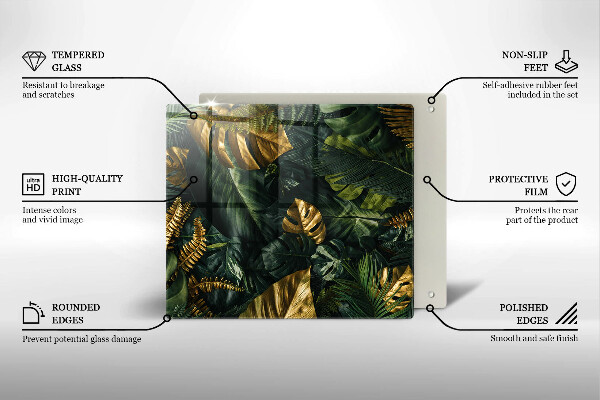 Kokkärlskydd unik Gyllene monstera blad