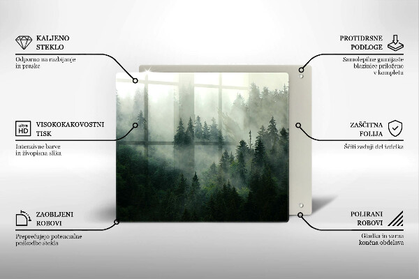 Glashällskydd unik Dimmigt skogslandskap