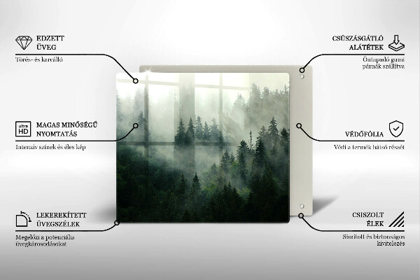 Glashällskydd unik Dimmigt skogslandskap
