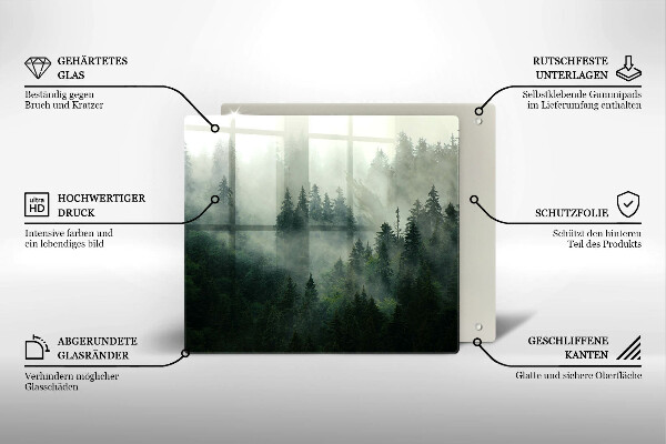 Glashällskydd unik Dimmigt skogslandskap