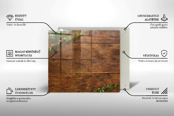 Glashällskydd unik Träskivor och löv