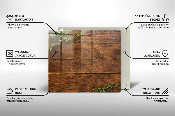 Glashällskydd unik Träskivor och löv