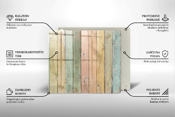 Glashällskydd unik Färgglada vintagebrädor