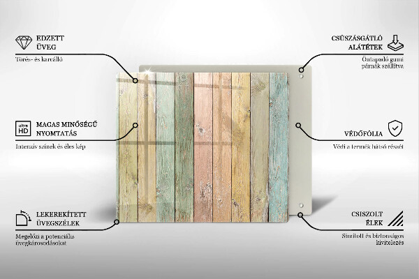 Glashällskydd unik Färgglada vintagebrädor