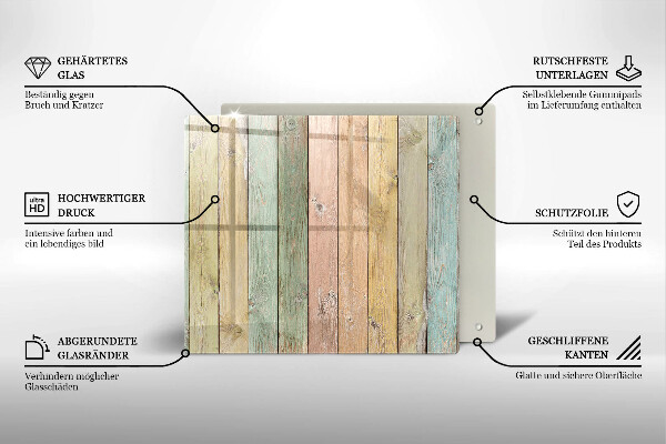 Glashällskydd unik Färgglada vintagebrädor