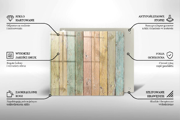 Glashällskydd unik Färgglada vintagebrädor