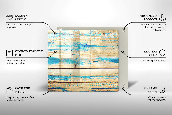 Glashällskydd unik Retro träskivor
