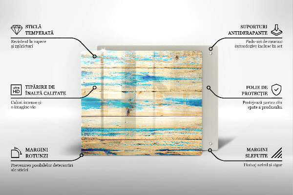 Glashällskydd unik Retro träskivor