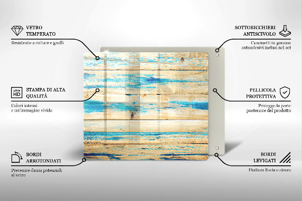 Glashällskydd unik Retro träskivor