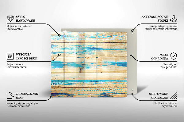 Glashällskydd unik Retro träskivor