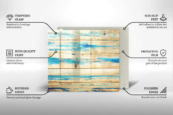 Glashällskydd unik Retro träskivor