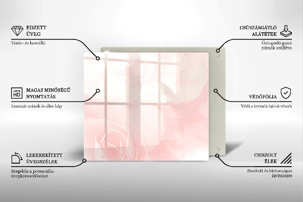 Glashällskydd unik Pastellrosor bakgrund