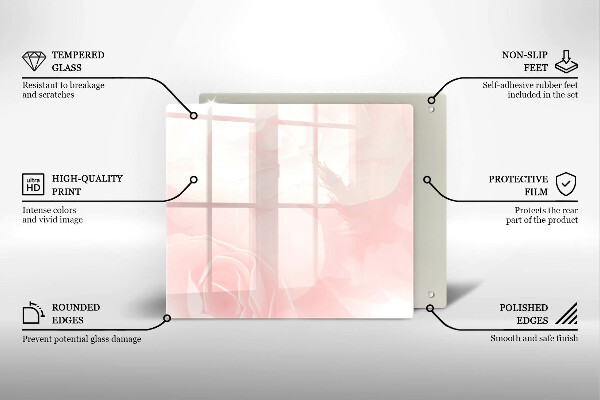 Glashällskydd unik Pastellrosor bakgrund