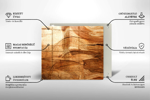 Glashällskydd unik Träskiva textur