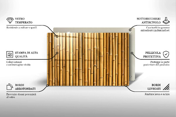 Spisskyddsplatta elegant Natur boho bambu