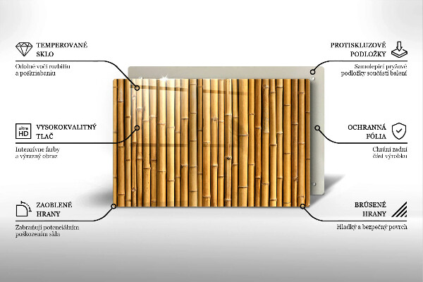 Spisskyddsplatta elegant Natur boho bambu