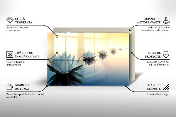 Spisskyddsplatta elegant Lilja blommar på vattnet