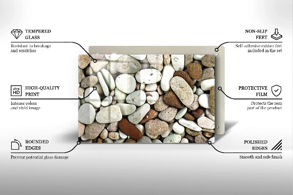 Spisskyddsplatta elegant Små stenar bakgrund