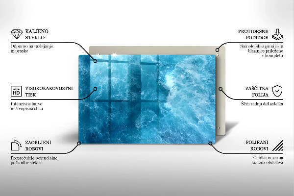 Spisskyddsplatta elegant Blått vatten