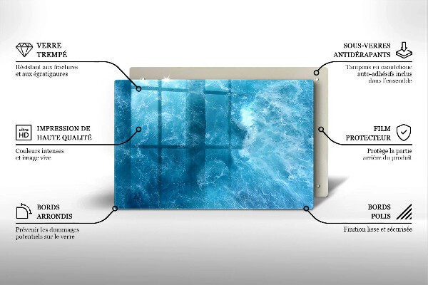 Spisskyddsplatta elegant Blått vatten