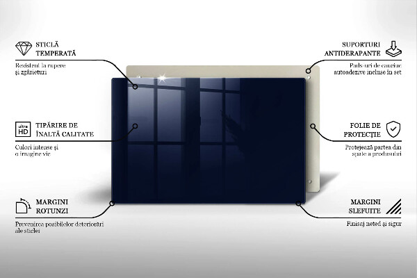 Skydd för induktionsspis elegant Marinblå färg