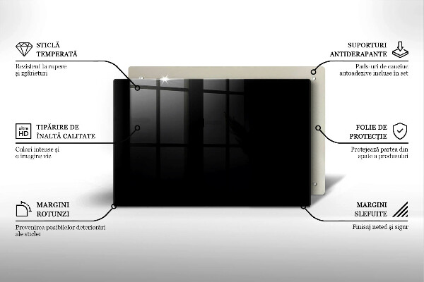 Skydd för induktionsspis elegant Färg: svart