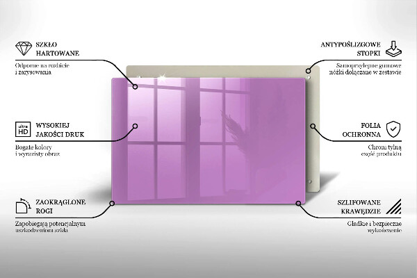 Skydd för induktionsspis elegant Violett