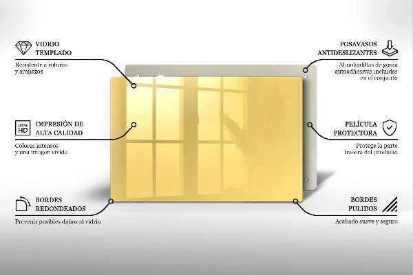 Skydd för induktionsspis elegant Gul