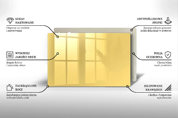 Skydd för induktionsspis elegant Gul