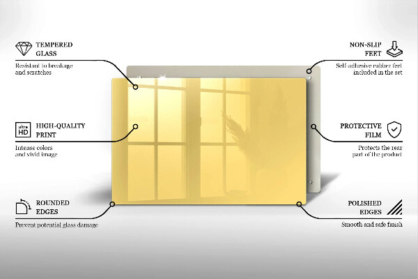 Skydd för induktionsspis elegant Gul