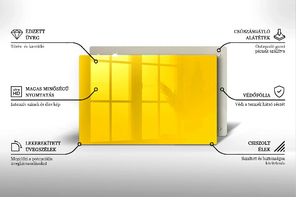 Skydd för induktionsspis elegant Gul