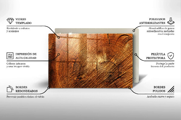 Spisskyddsplatta elegant Träkorn av trädet