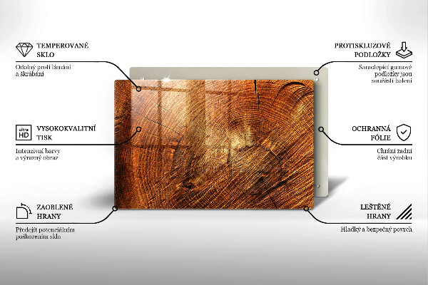 Spisskyddsplatta elegant Träkorn av trädet