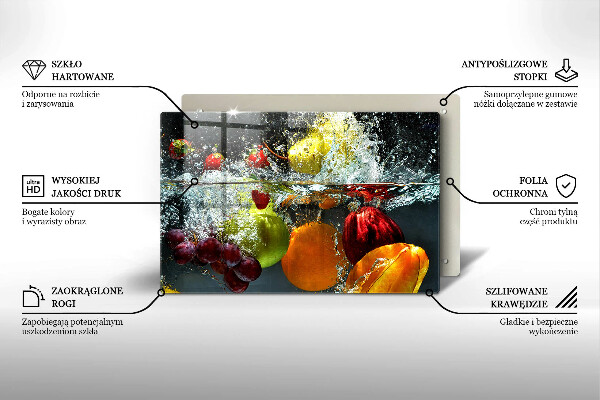 Spisskyddsplatta elegant Saftig frukt i vatten