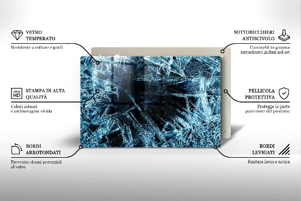 Glashällskydd elegant Struktur av skarp is